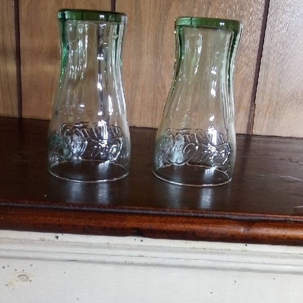 Coca Cola Green Glass Carafe Set